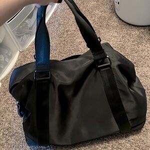Black duffle bag